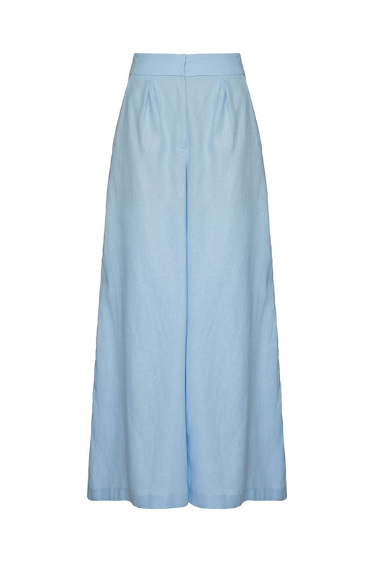 CALÇA LINHO ENTREMEIO AZUL