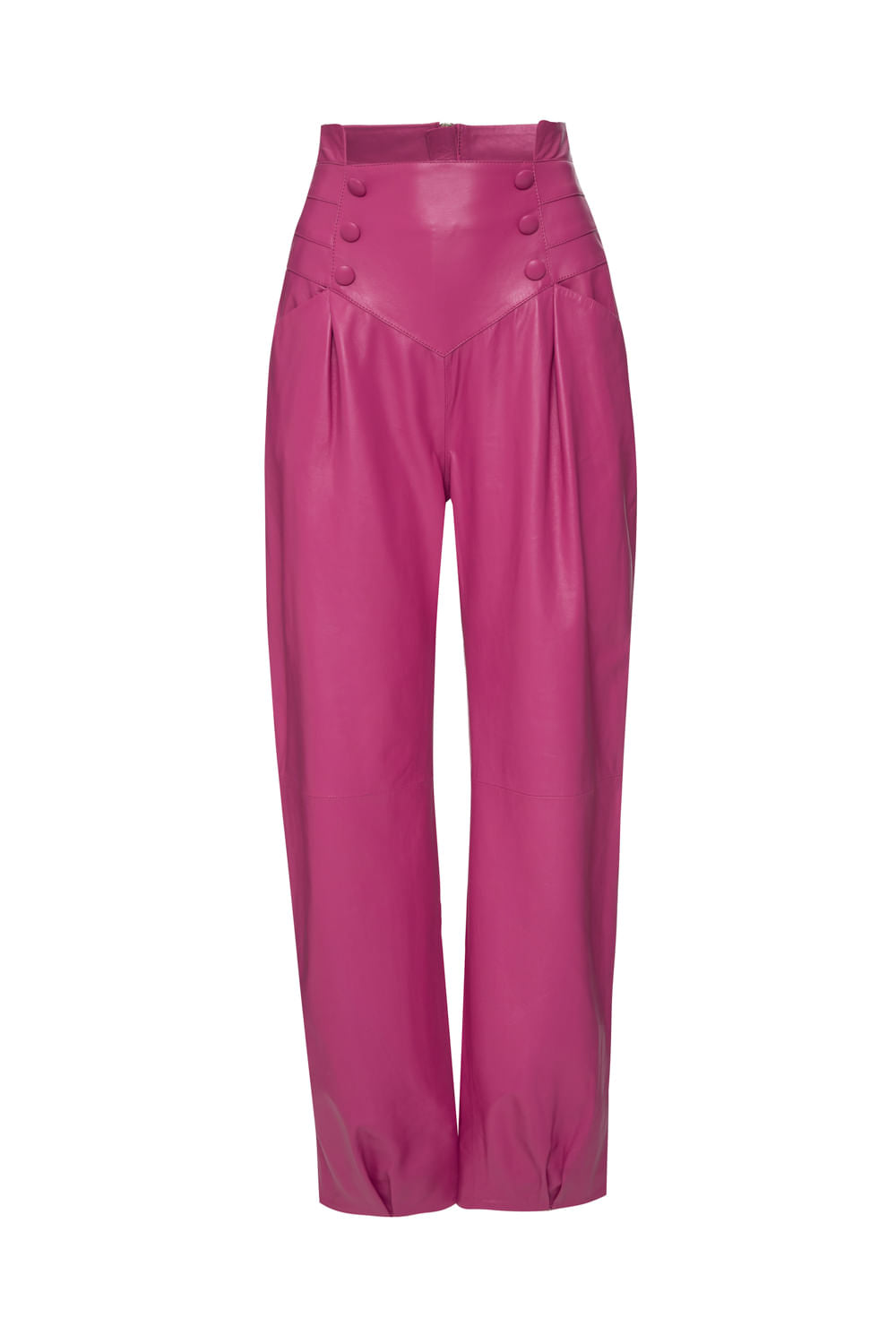 CALÇA COURO GLAM ROCK PINK