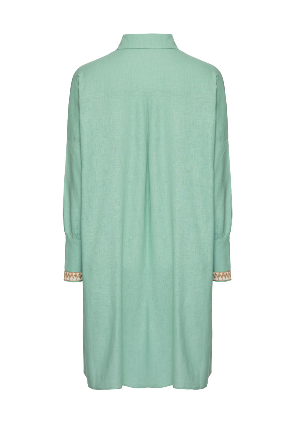 CAMISA LINHO BORDADA SALINE VERDE