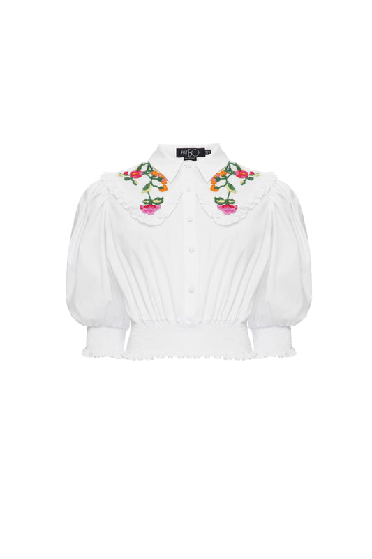 CAMISA CROPPED SOFT 60'S BRANCO