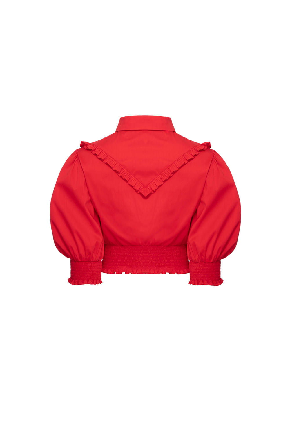 CAMISA CROPPED SOFT 60'S VERMELHO
