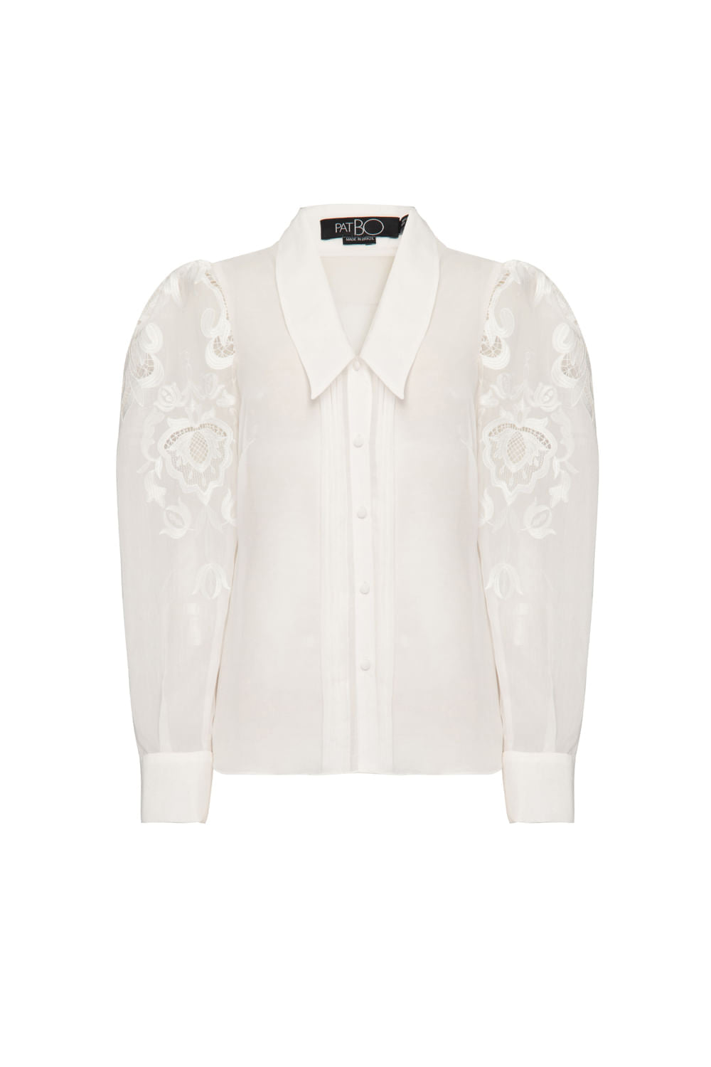 Camisa clear lace branco