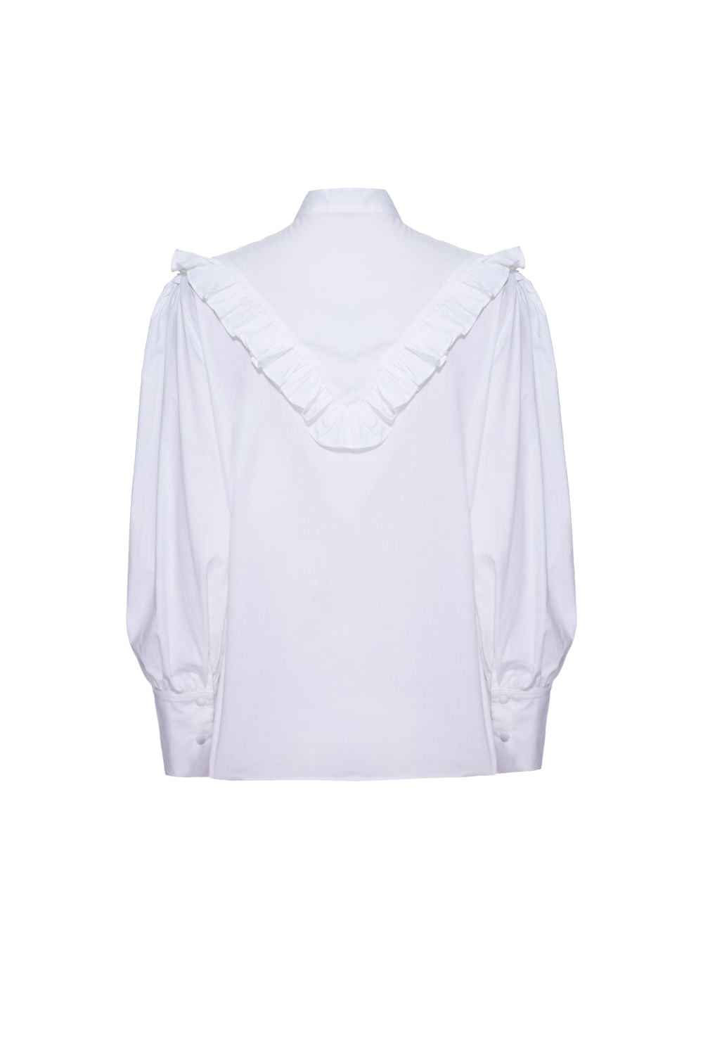 CAMISA RECORTE BABADO  OFF WHITE