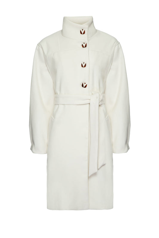 CASACO SOBRETUDO LUDIC OFF WHITE
