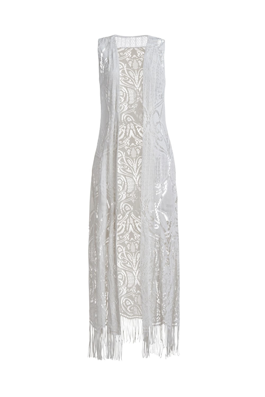KIMONO METALLIC LACE OFF WHITE