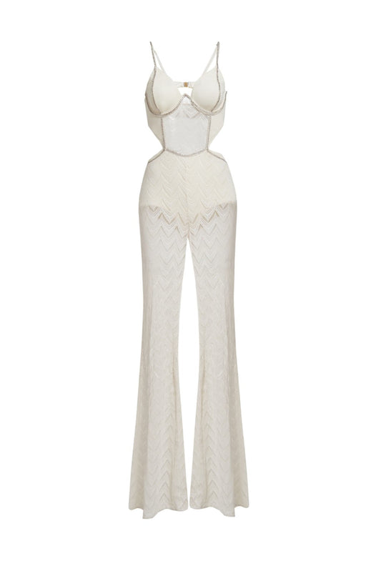 MACACÃO HAND-BEADED  OFF WHITE