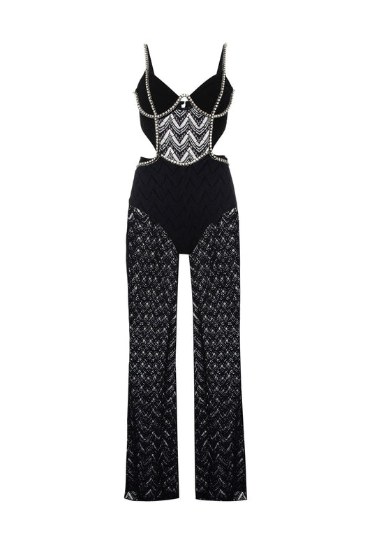 MACACÃO HAND-BEADED  PRETO