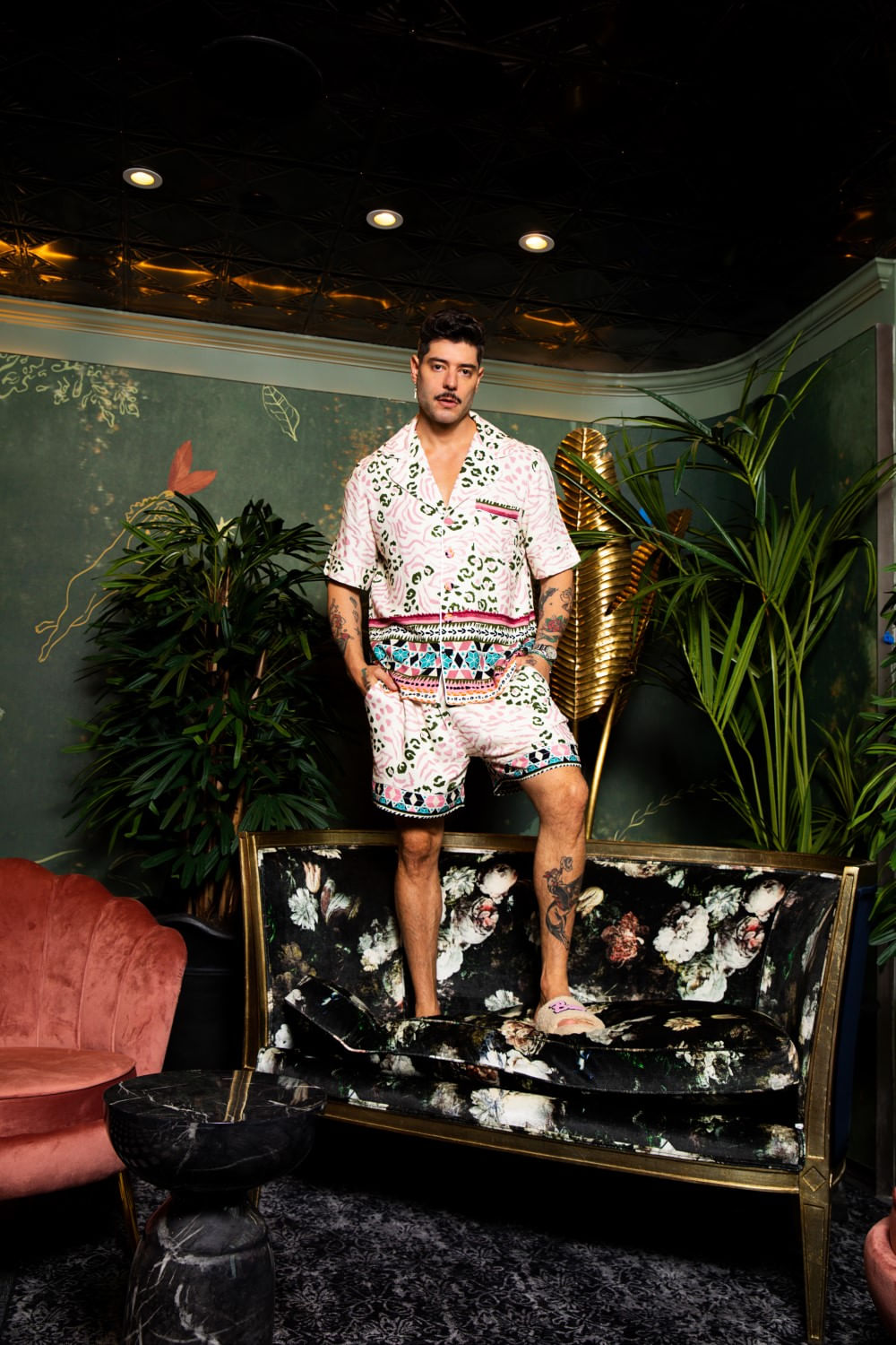 Pijama curto amur kadu dantas rosa