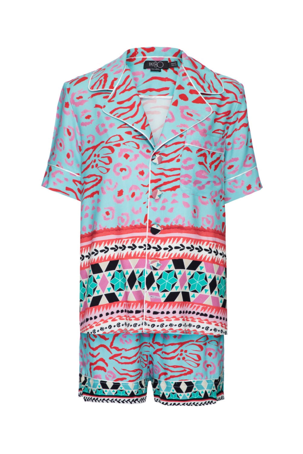 PIJAMA CURTO AMUR KADU DANTAS AZUL