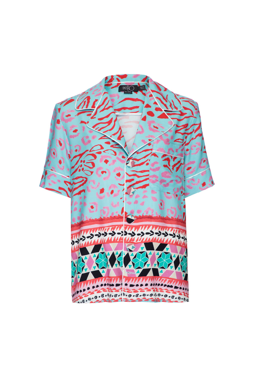 PIJAMA CURTO AMUR KADU DANTAS AZUL