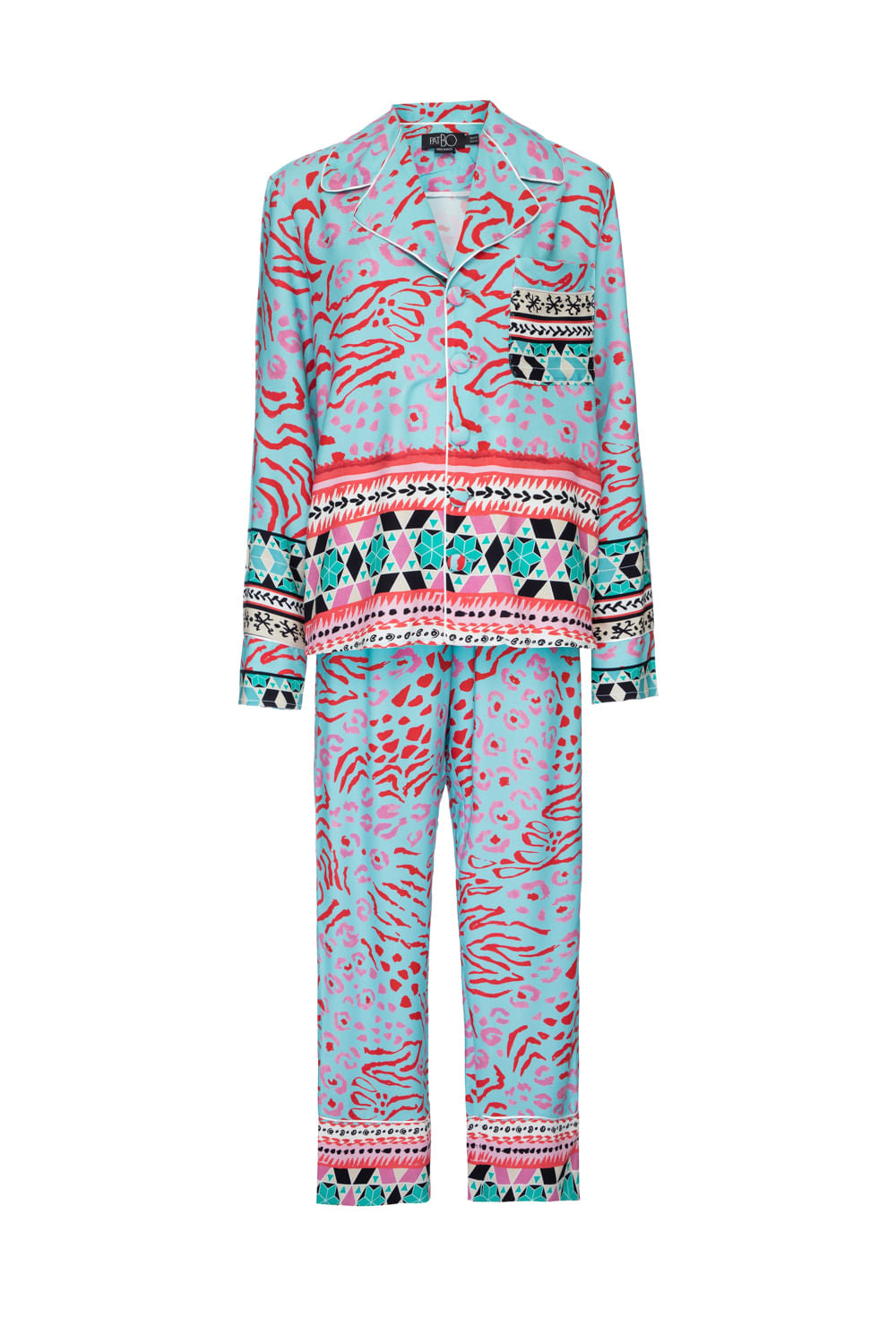 PIJAMA LONGO AMUR KADU DANTAS AZUL