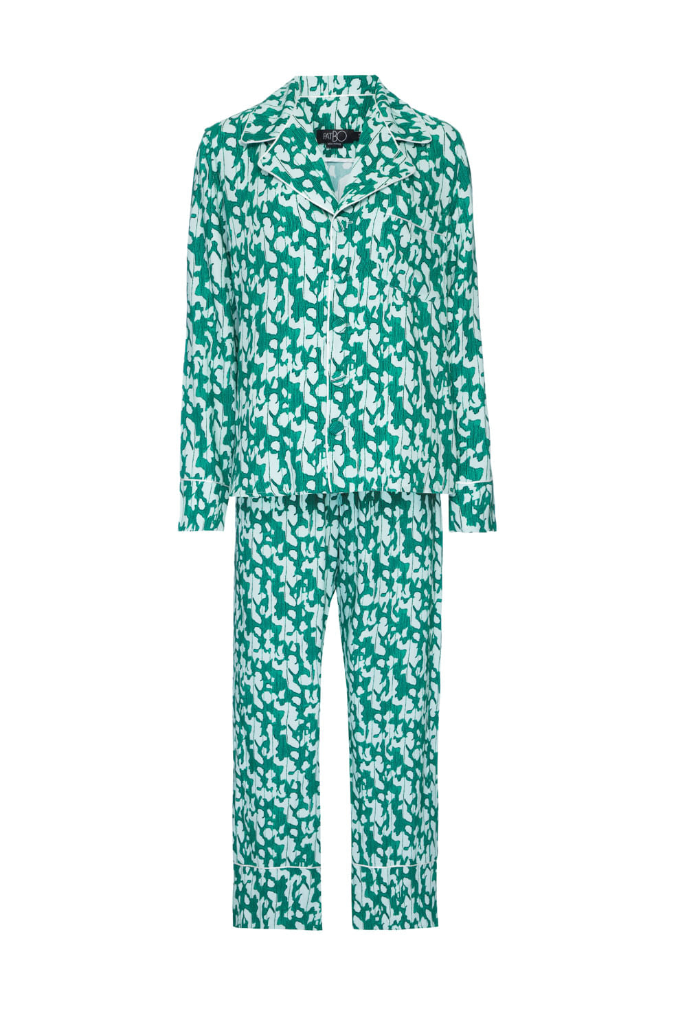 PIJAMA LONGO ANIMAL PLANT KADU DANTAS VERDE