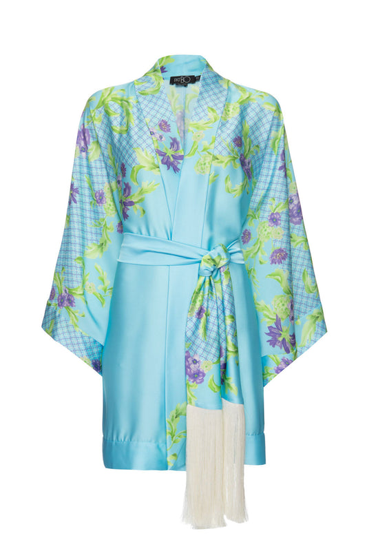 PIJAMA KIMONO LAVENDER AZUL