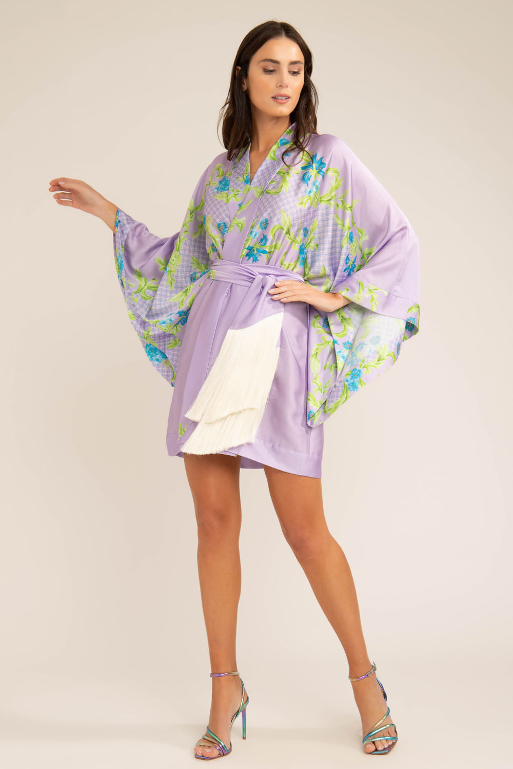 PIJAMA KIMONO LAVENDER LILAS