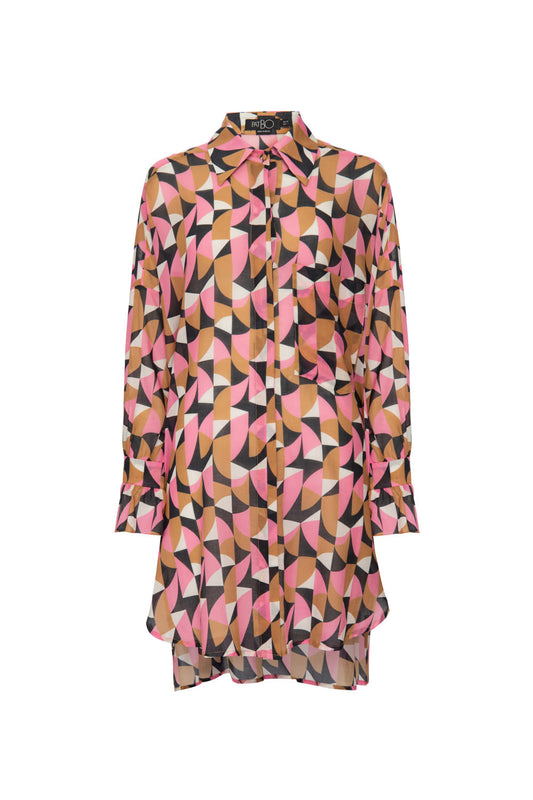 PIJAMA LONGO GEOMÉTRICO ZELLIJ ROSE