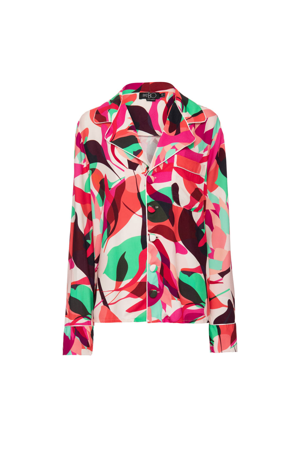 Pijama longo protea rosa