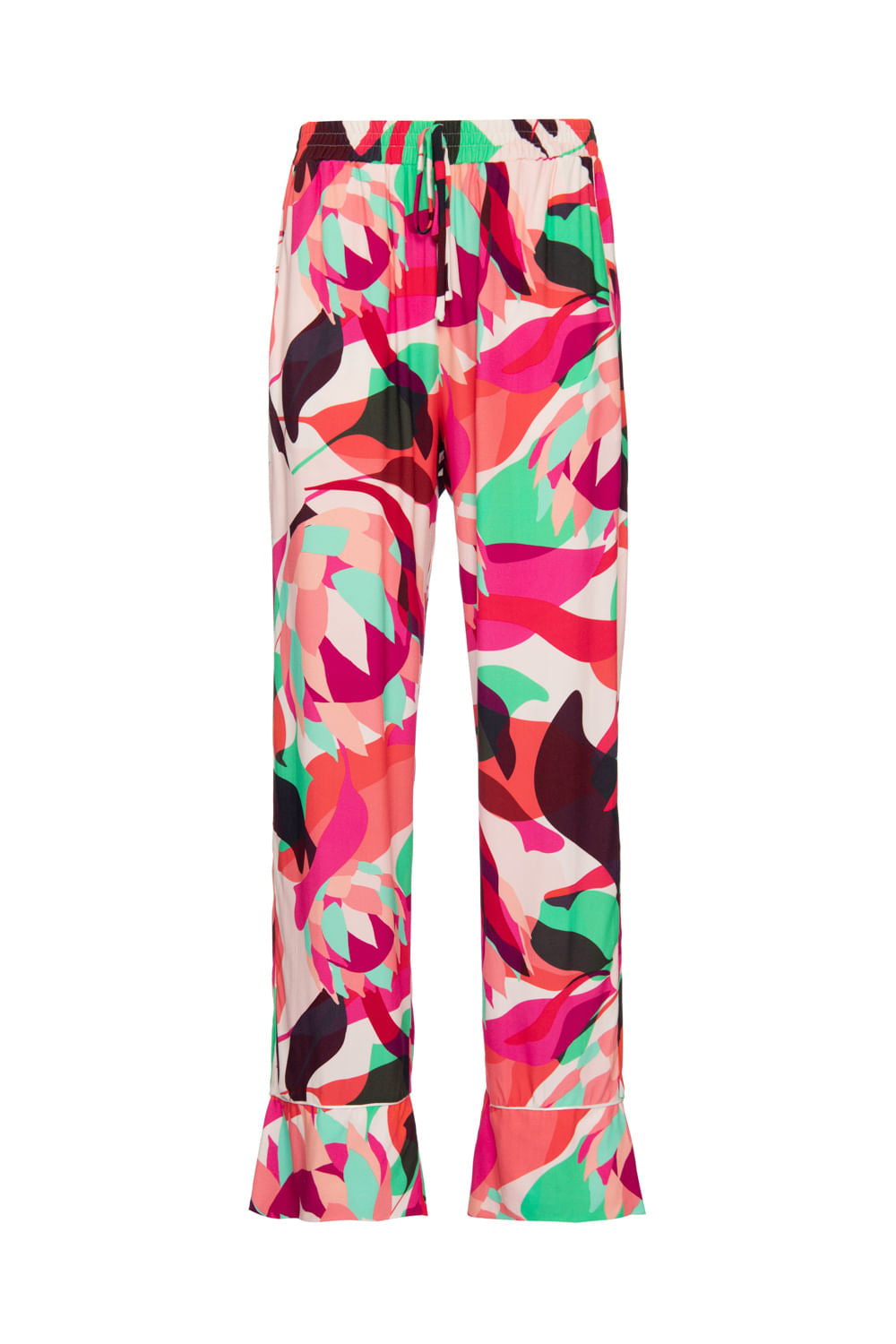 Pijama longo protea rosa