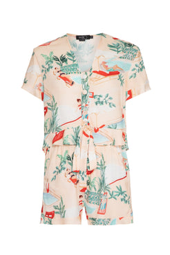 PIJAMA CURTO BABADO SALINE BEGE