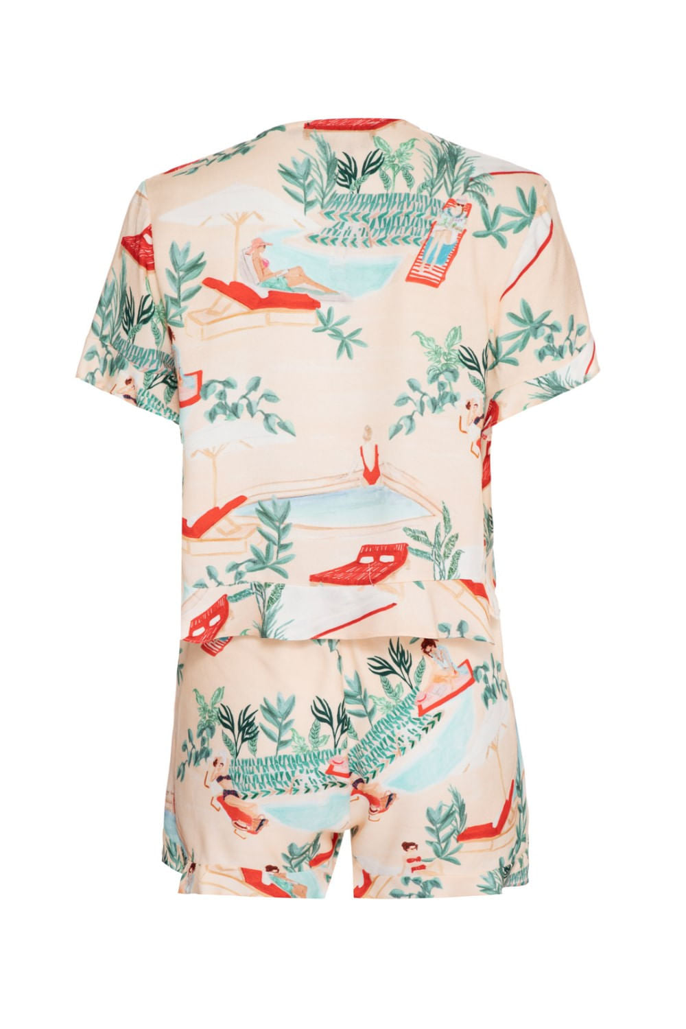 PIJAMA CURTO BABADO SALINE BEGE