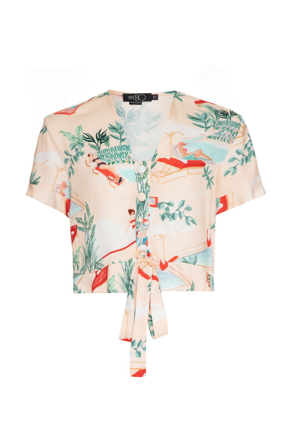 PIJAMA CURTO BABADO SALINE BEGE