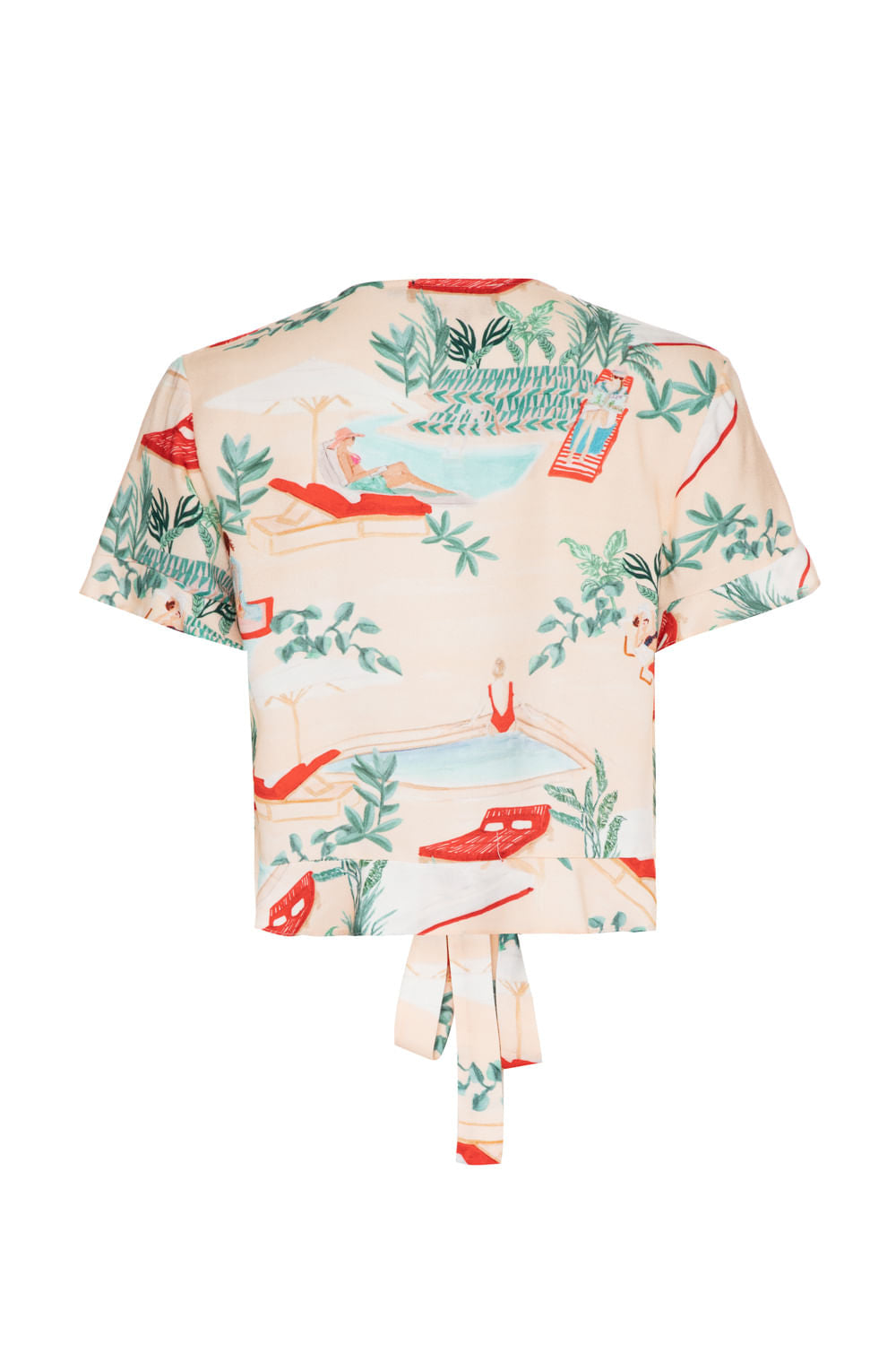 PIJAMA CURTO BABADO SALINE BEGE