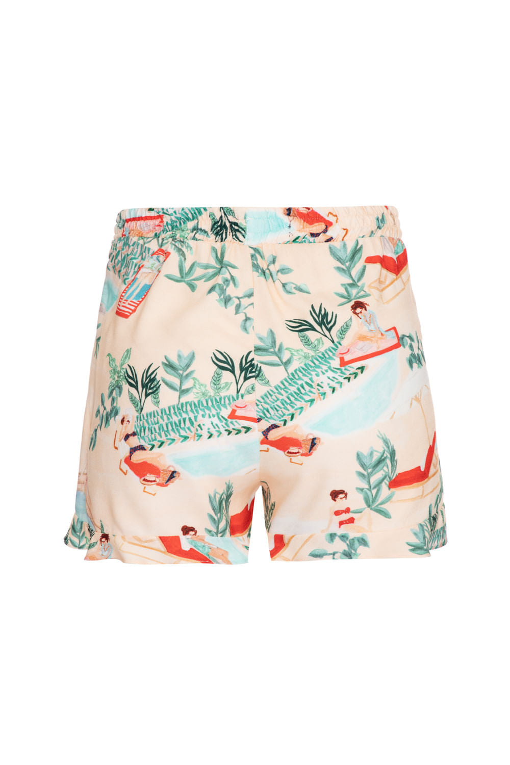 PIJAMA CURTO BABADO SALINE BEGE