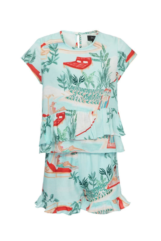 PIJAMA CURTO SALINE INFANTIL AZUL