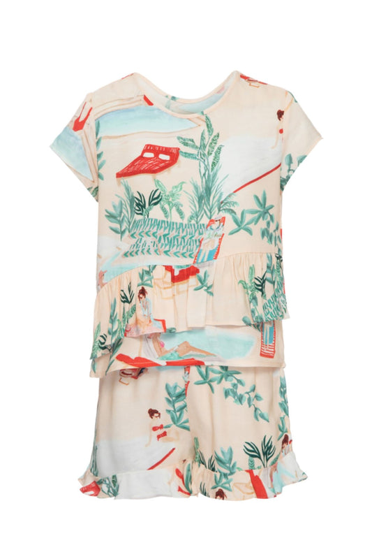 PIJAMA CURTO SALINE INFANTIL BEGE