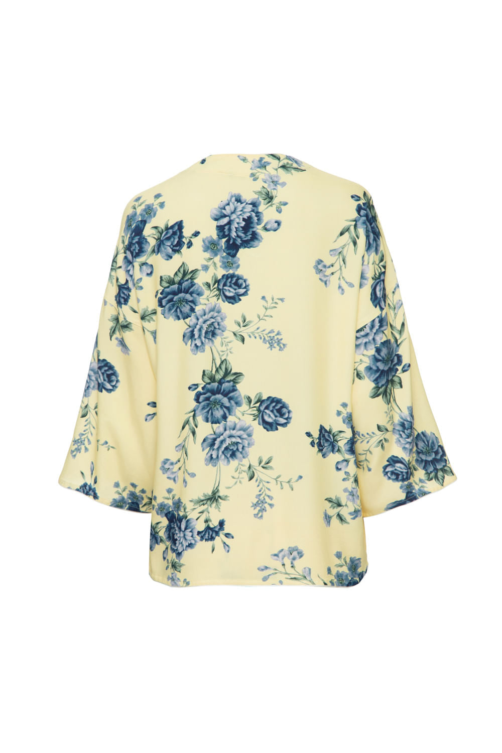 PIJAMA CURTO FLORAL OLGA AMARELO