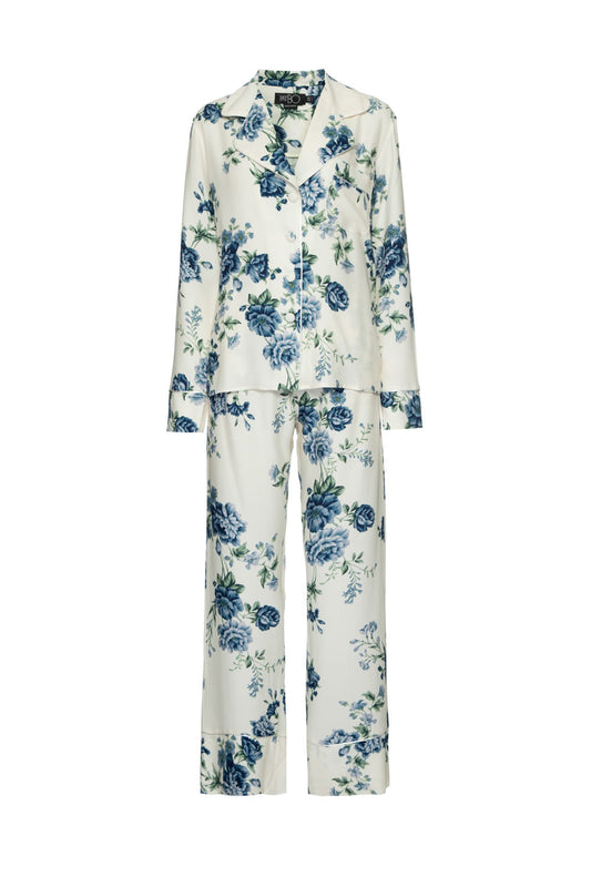 PIJAMA LONGO FLORAL OLGA  OFF WHITE