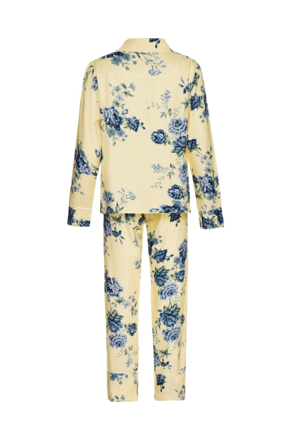PIJAMA LONGO FLORAL OLGA  AMARELO