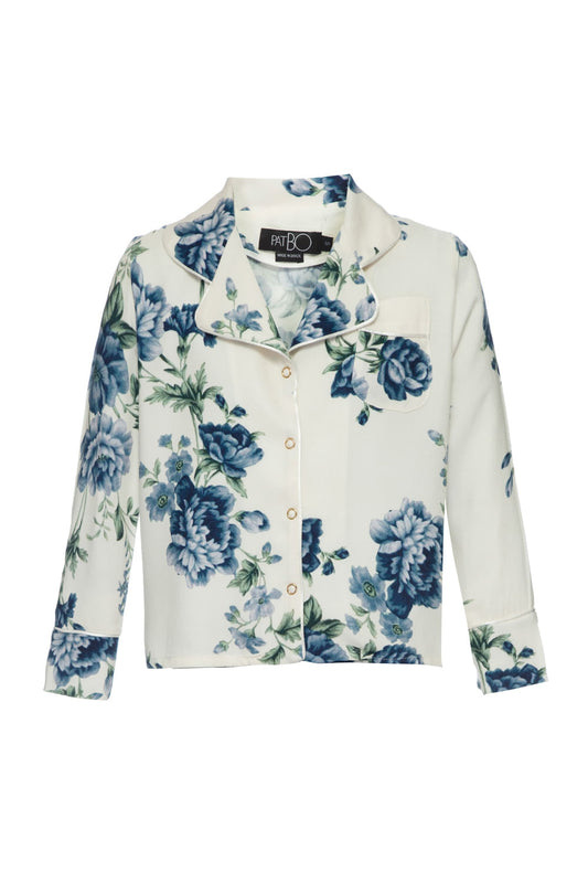 PIJAMA LONGO FLORAL OLGA INFANTIL OFF WHITE