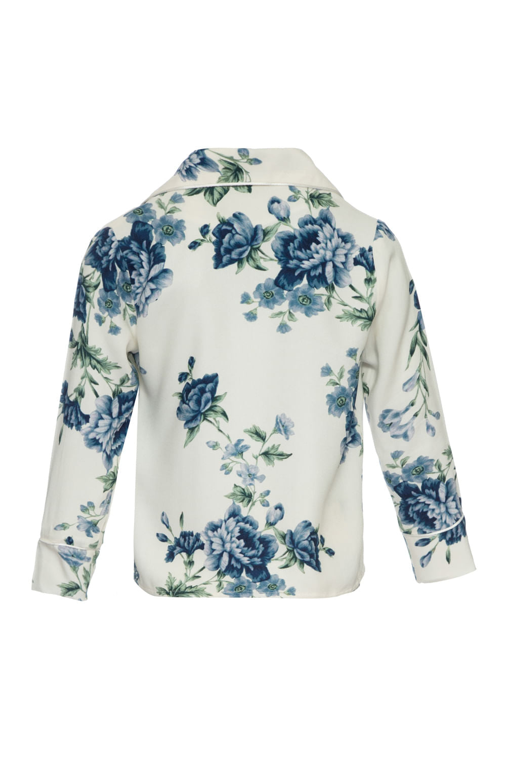 PIJAMA LONGO FLORAL OLGA INFANTIL OFF WHITE
