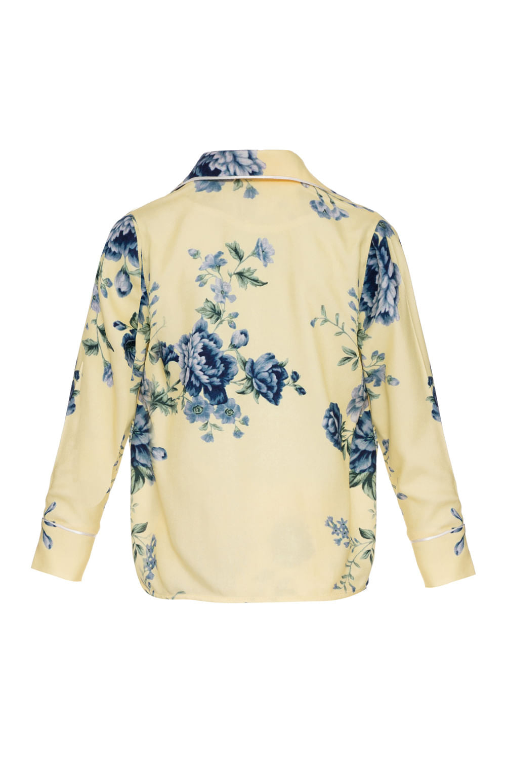 PIJAMA LONGO FLORAL OLGA INFANTIL AMARELO