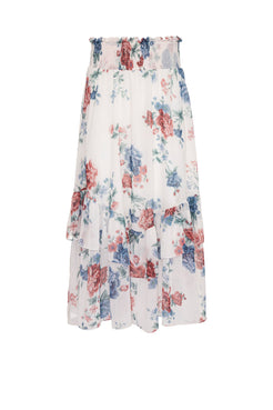 SAIA MÍDI FLORAL OLGA OFF WHITE