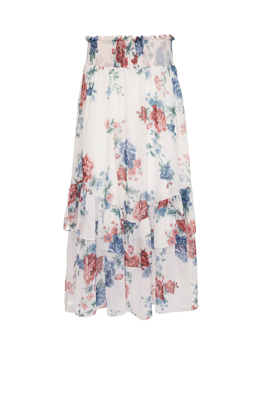 SAIA MÍDI FLORAL OLGA OFF WHITE