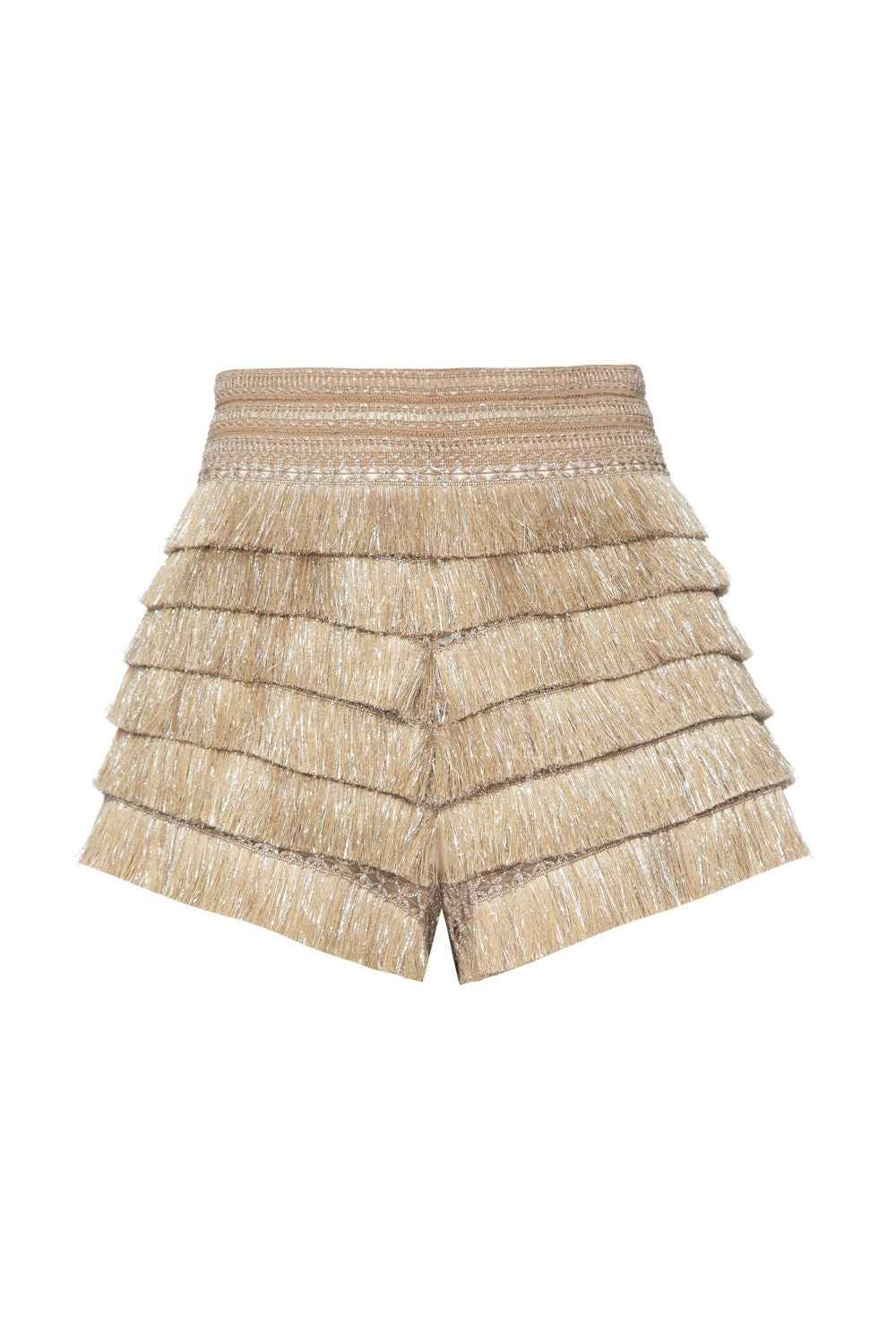 SHORT FRINGES BEGE CLARO