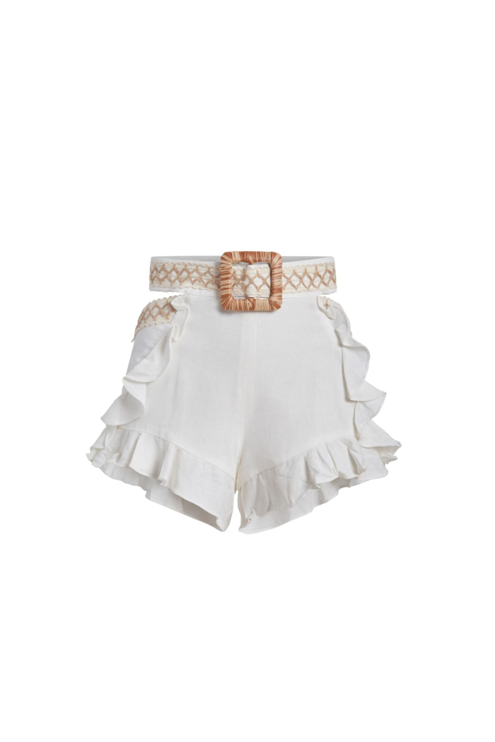 SHORT JUTE TRIM CUTOUT  OFF WHITE