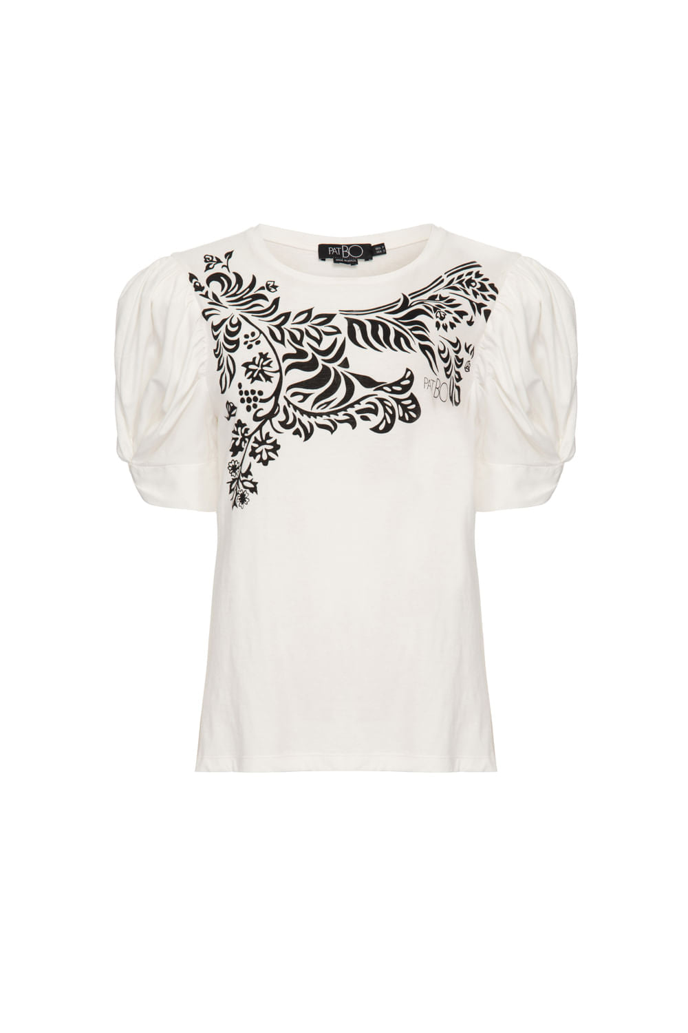 T-shirt tropical grÃ¡fico off white