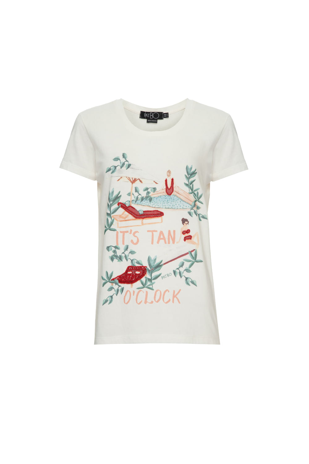 T-SHIRT IT´S TAN O´CLOCK OFF WHITE