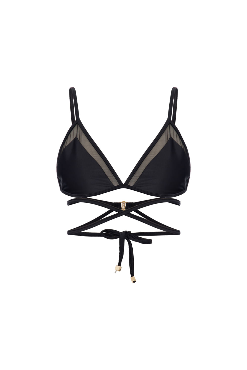 TOP BIQUÍNI AMARRAÇÃO LYCRA SNIP PRETO