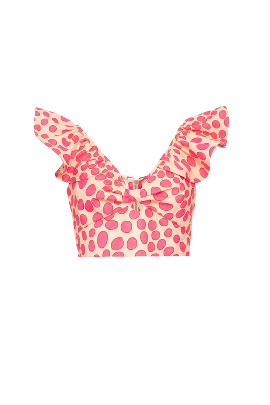 TOP BABADO POÁ BOSSA ROSA