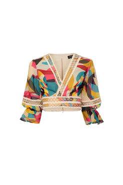 TOP CROPPED ENTREMEIO PROTEA AMARELO