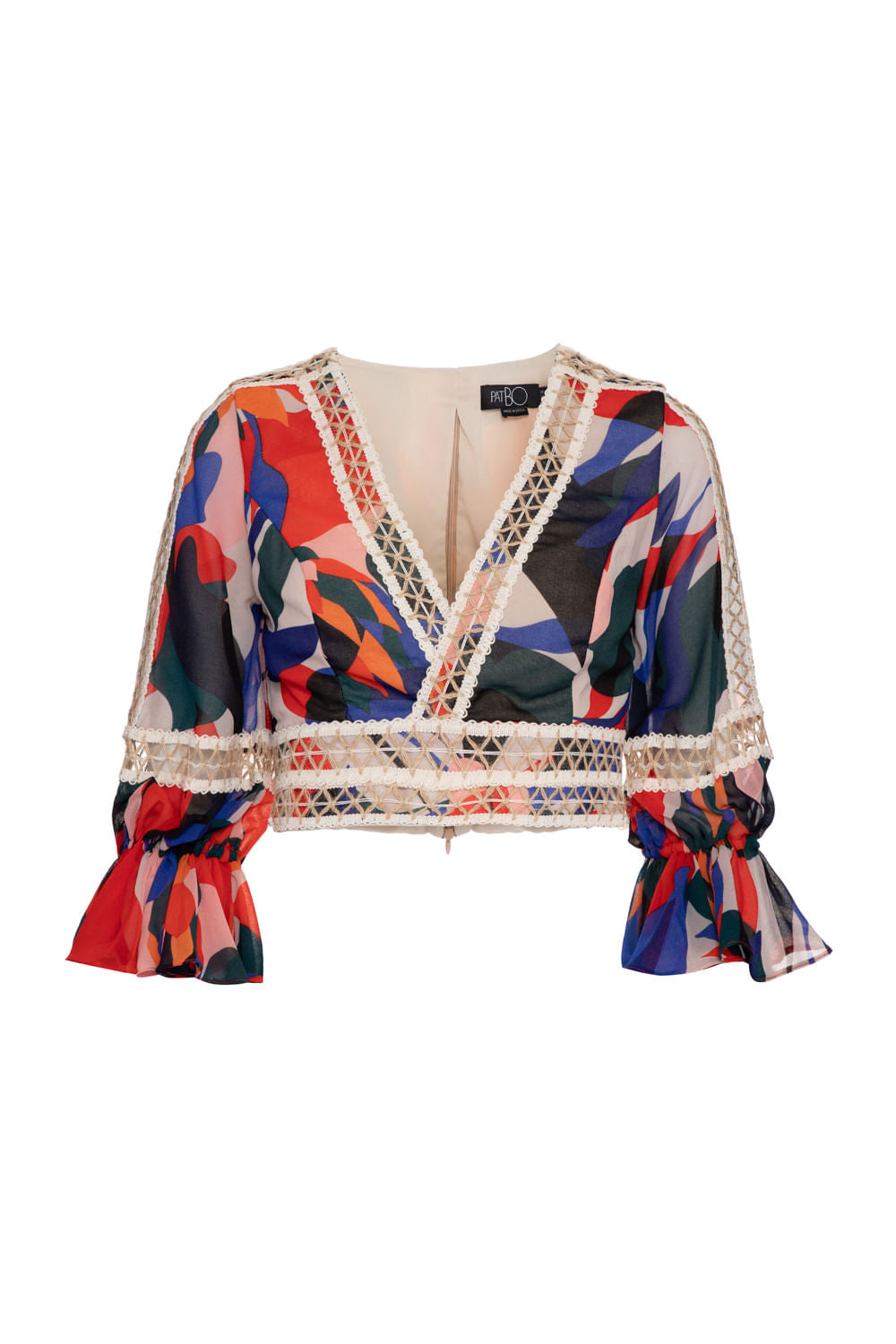 TOP CROPPED ENTREMEIO PROTEA VERMELHO