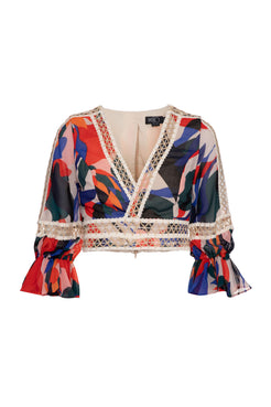 TOP CROPPED ENTREMEIO PROTEA VERMELHO