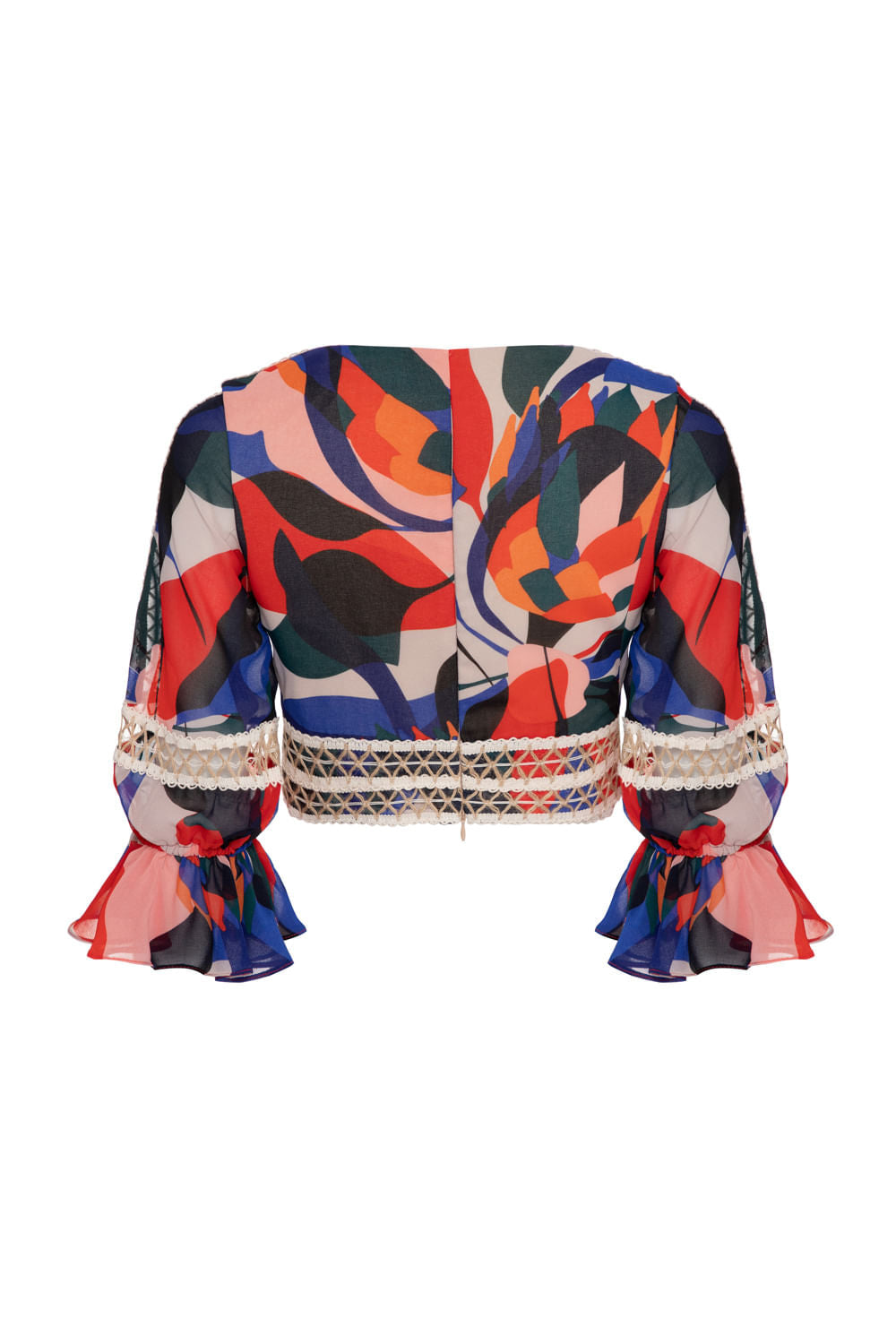 TOP CROPPED ENTREMEIO PROTEA VERMELHO