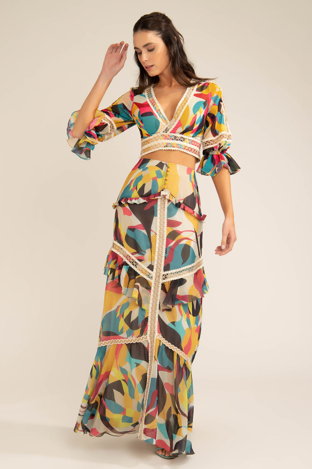 TOP CROPPED ENTREMEIO PROTEA AMARELO