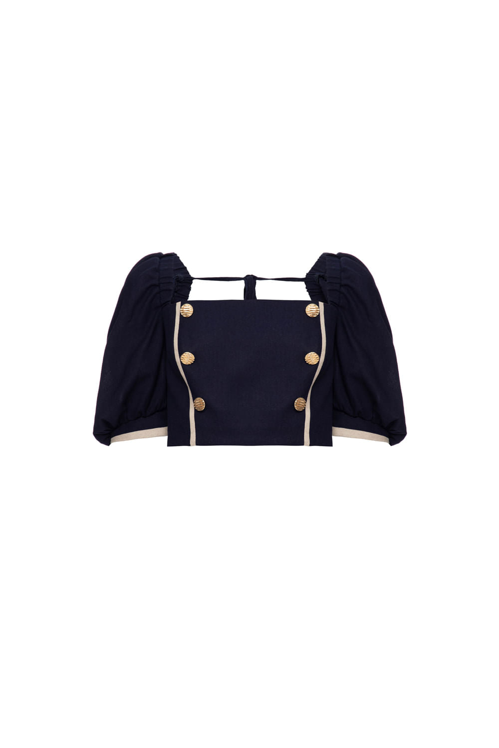 TOP BOTÕES NAVY AZUL MARINHO