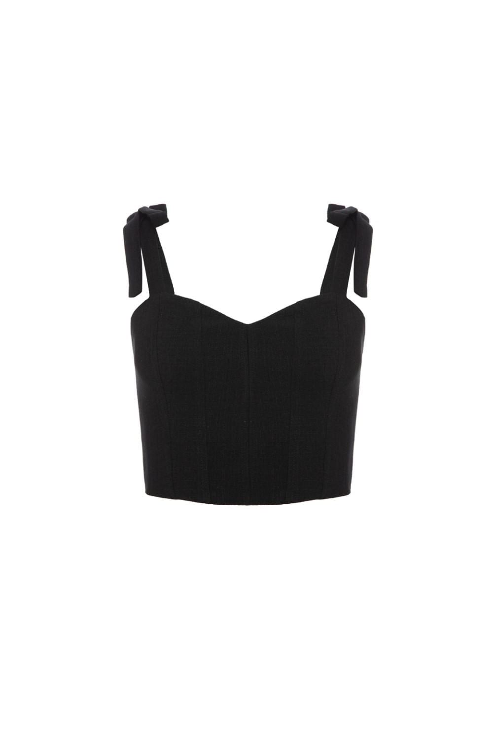 Top corset alça amarração preto