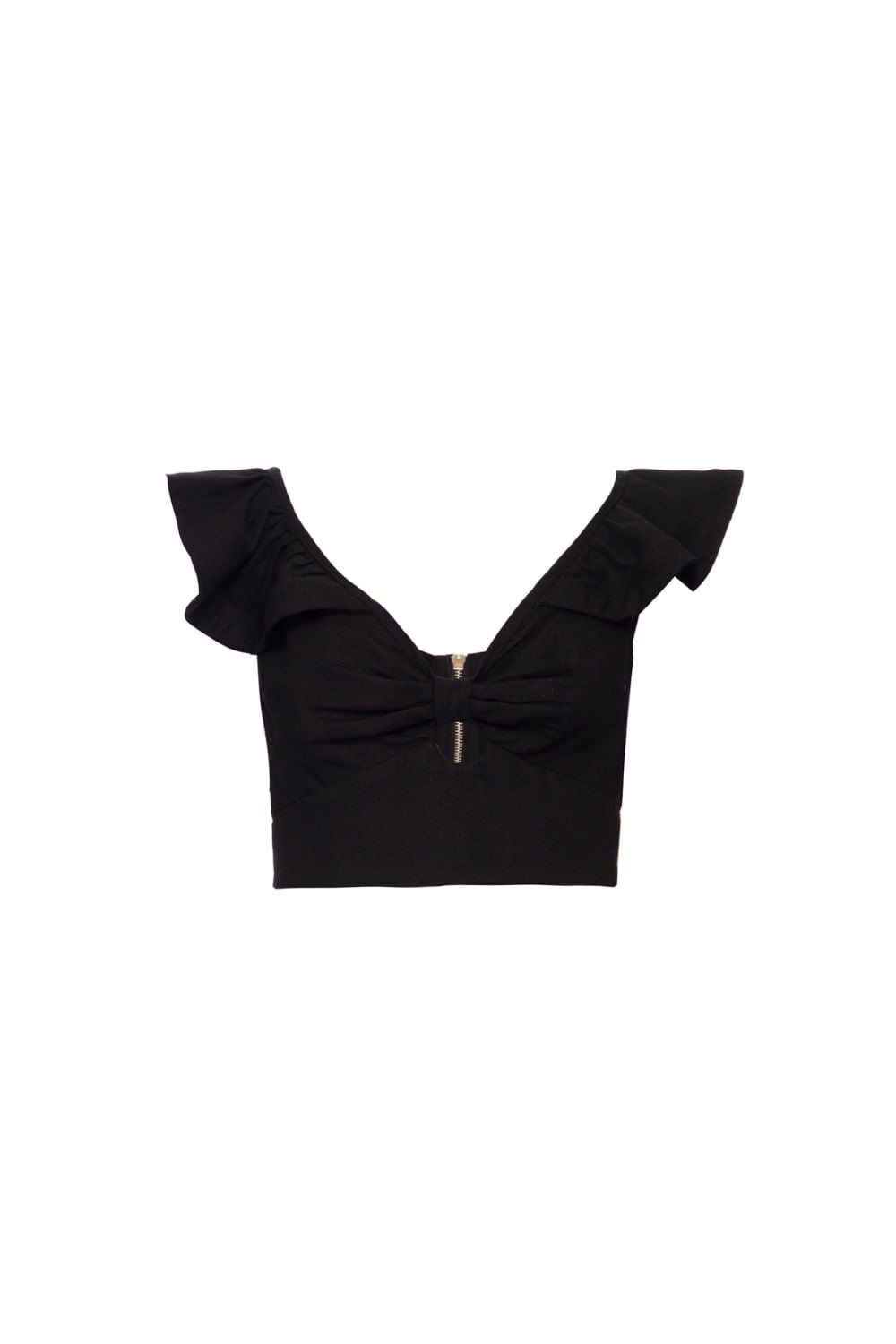 TOP BABADO SCAPE PRETO